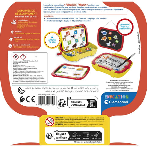 Clementoni Éducation Mallette Magnétique Alphabet et Animaux