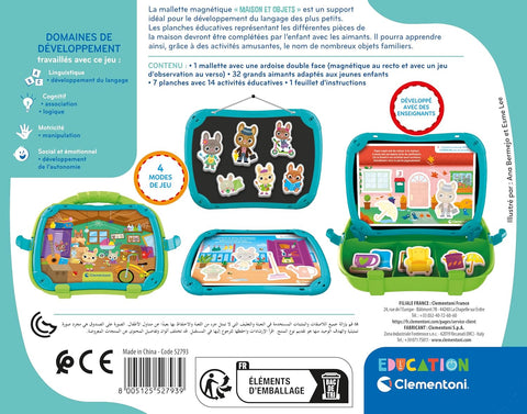 Clementoni Éducation Mallette magnétique Maison Et Objets