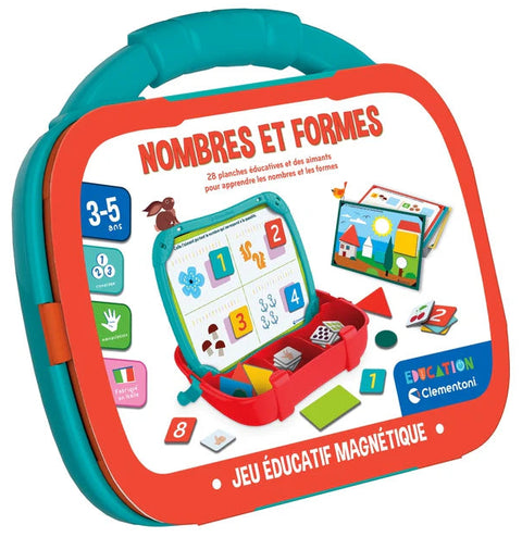 Clementoni Éducation Mallette Magnétique Nombres et formes