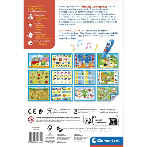 Clementoni Éducation Mon Stylo Interactif Premières Connaissances