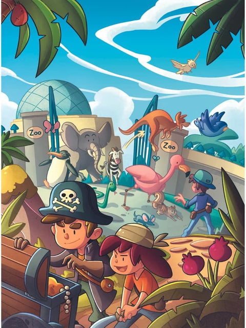 Clementoni Escape Game Evasion au Zoo Et L'ile aux Pirates