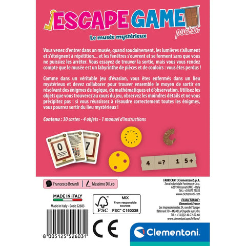 Clementoni Escape Game Le Musée Mystérieux