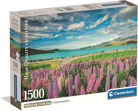 Clementoni HQC Lupins At Lake Tekapo Puzzle 1500 Pieces