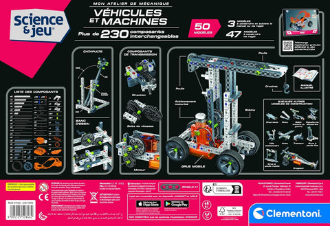 Clementoni Science & Jeu Mon Atelier De Mécanique Véhicules et Machines