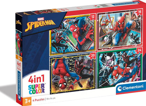 Clementoni Spider-Man 4 In 1 Supercolor Puzzle
