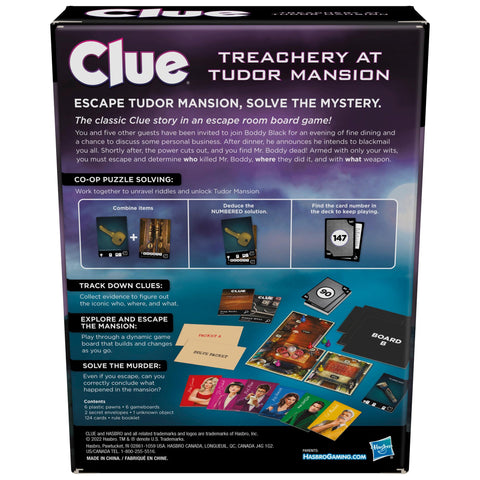 Clue Treachery at Tudor Mansion, An Escape & Solve Mystery Game