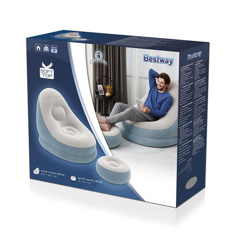 Comfort Cruiser™ Inflatable Chair With Footrest 121x100x86cm