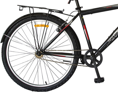 Commuter Steel Black Bicycle 24 Inch