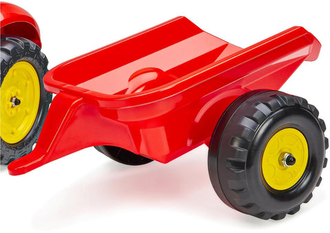 Country Farmer Tractor Red With Trailer