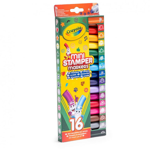 Crayola 16 Mini Washable Stamper Markers