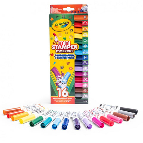 Crayola 16 Mini Washable Stamper Markers