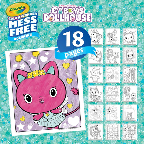 Crayola Color Wonder Mess Free Gabby's Dollhouse Coloring Set