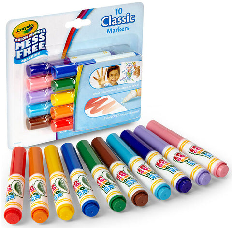 Crayola Color Wonder Mess Free 10 Mini Markers
