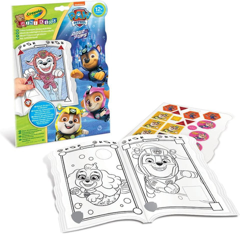 Crayola Mini Kids Paw Patrol Aqua Pups Color & Shapes Sticker Activities