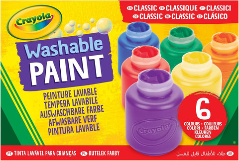 Crayola 6 59ml Washable Paint Jars