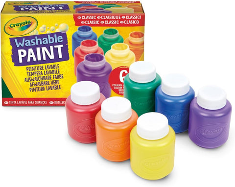 Crayola 6 59ml Washable Paint Jars