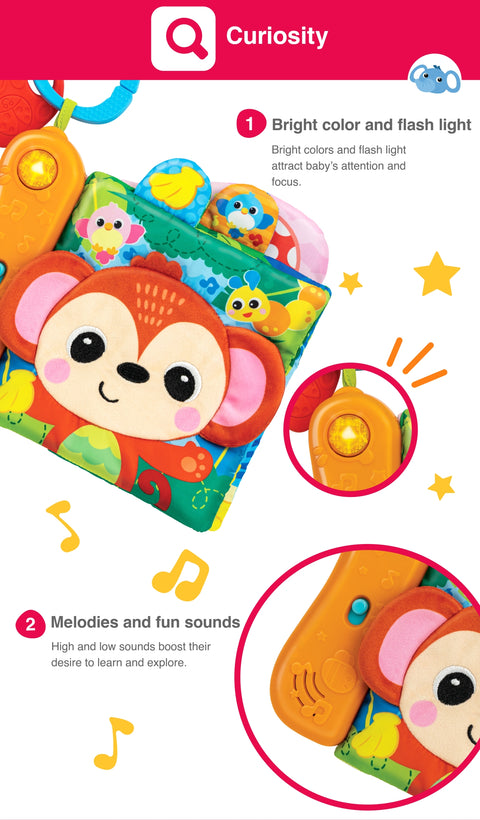 Winfun Jungle Animals Sensory Book