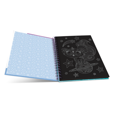 Nebulous Stars Black Pages Coloring Book Isadora (Metal ink)