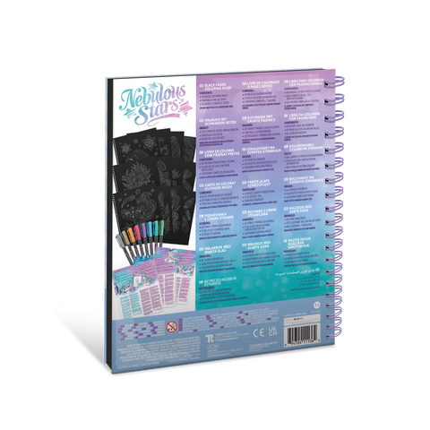 Nebulous Stars Black Pages Coloring Book Isadora (Metal ink)