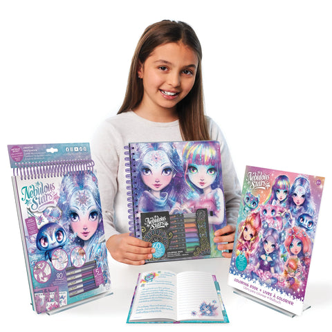 Nebulous Stars Black Pages Coloring Book Isadora (Metal ink)