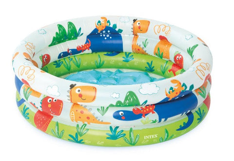 Dino Buddies 3-Ring Inflatable Kiddie Pool 61x22cm