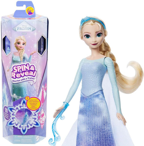 Disney Frozen Spin & Reveal Elsa Fashion Doll & Accessories With 11 Surprises