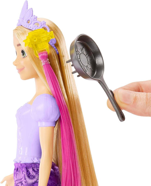 Disney Princess Fairy-Tale Hair Rapunzel Doll And 10+ Hairstyling Accessories, Plus Color Change