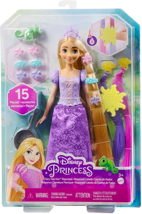 Disney Princess Fairy-Tale Hair Rapunzel Doll And 10+ Hairstyling Accessories, Plus Color Change