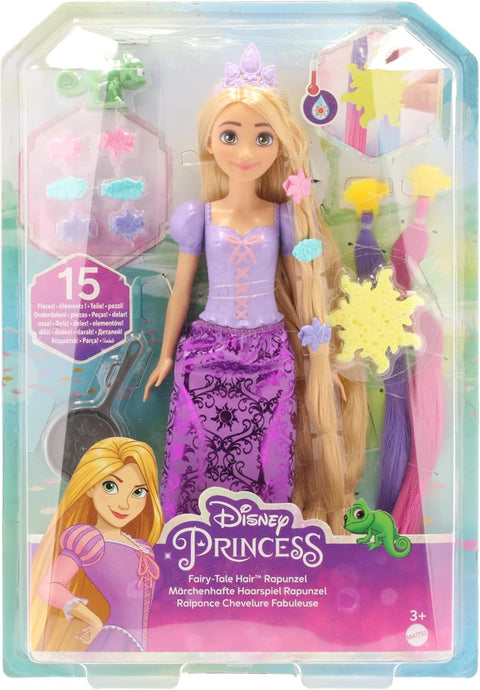 Disney Princess Fairy-Tale Hair Rapunzel Doll And 10+ Hairstyling Accessories, Plus Color Change