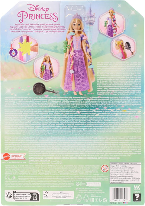 Disney Princess Fairy-Tale Hair Rapunzel Doll And 10+ Hairstyling Accessories, Plus Color Change