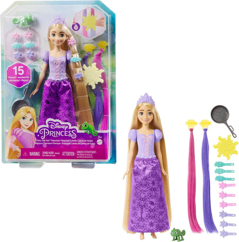 Disney Princess Fairy-Tale Hair Rapunzel Doll And 10+ Hairstyling Accessories, Plus Color Change