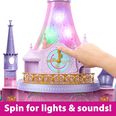 Disney Princess Ultimate Castle Doll House With Lights & Sounds & 25+ Accessories Pieces, 4 Ft Tall