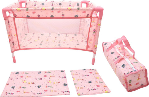 Dolls World Baby Doll Travel Cot