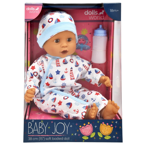 Dolls World Baby Joy Blue 38cm