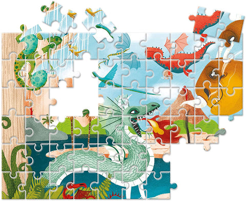 Dragons, Supercolor Puzzle, 60 Pieces