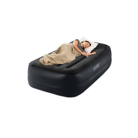 Dura-Beam Pillow Rest Raised Air Mattress With Built-In Pump 191x99x42cm