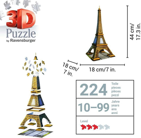 Eiffel Tower 3D Puzzle, 216 Pieces