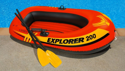 Intex - Explorer 200 Set, 2-Person Inflatable Boat, 185x94x41cm