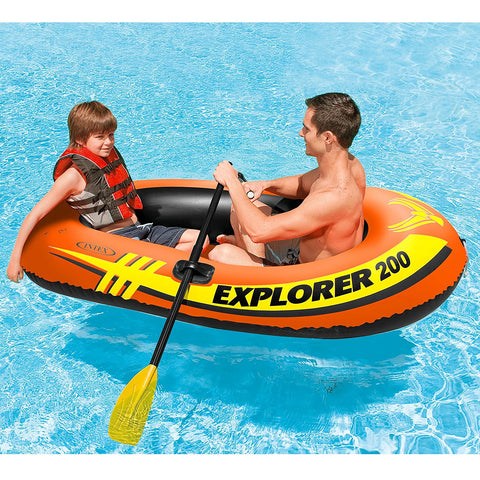 Intex - Explorer 200 Set, 2-Person Inflatable Boat, 185x94x41cm