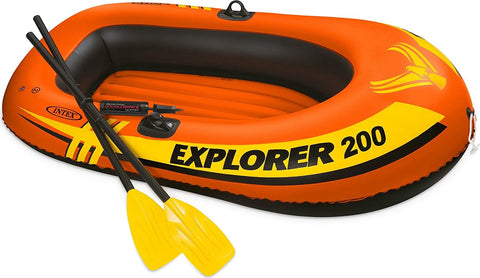 Intex - Explorer 200 Set, 2-Person Inflatable Boat, 185x94x41cm