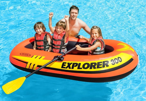 Intex - Explorer 300 Boat Set, 211x117x41cm