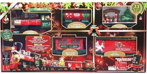 Eztec North Pole Express Light up Christmas Train 33 Pieces