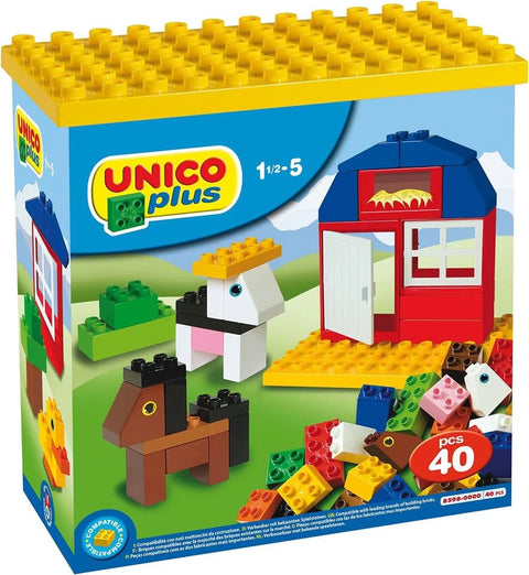 Farm Bricks, Unico Plus, 40 Pieces