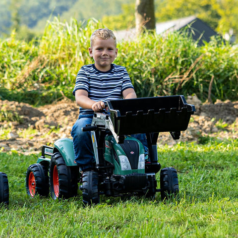 Farm Lander Pedal Green Tractor With Trailer