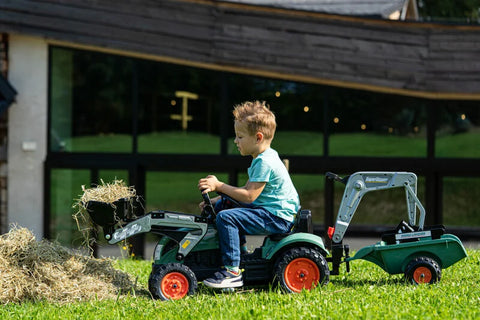 Farm Lander Pedal Tractor with Shovel, Backhoe and Trailer