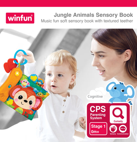 Winfun Jungle Animals Sensory Book