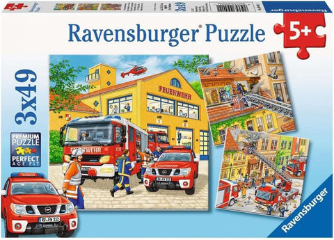 Fire Brigade Run Puzzle, 3x49 Pieces