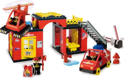 Fire Station, Unico Plus, 96 Pieces