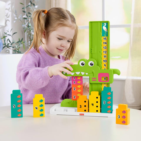 Fisher-Price Adding Alligator Educational Toy With 10 Stacking Blocks