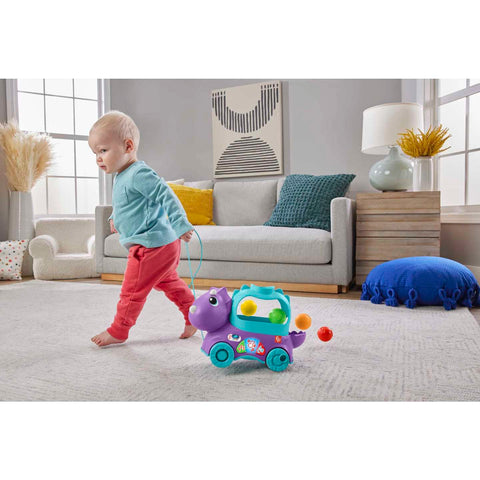 Fisher-Price Poppin’ Triceratops Interactive Ball Popper Pull Toy